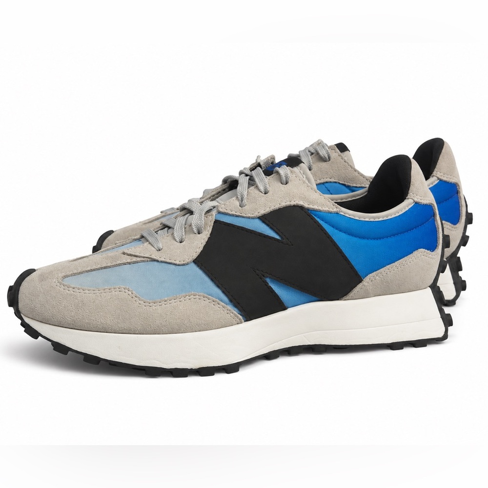 New Balance 327 Gray/Black/Blue Suede Sneakers – New never worn!